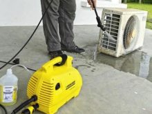 Máy rửa xe xịt rửa điều hòa