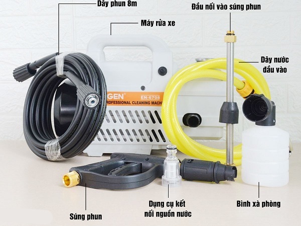 Chi tiết về máy rửa xe gia đình