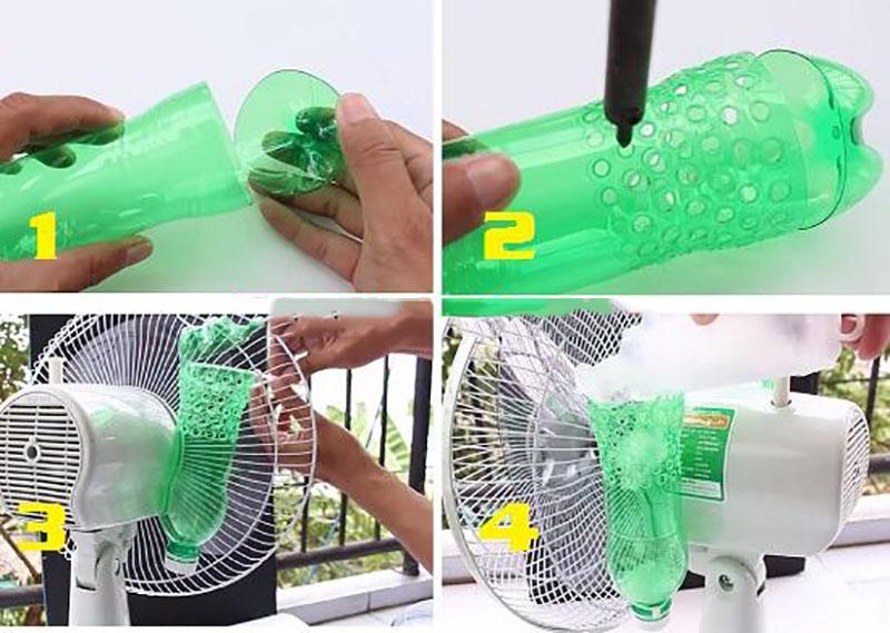 Cách làm quạt hơi nước bằng chai nhựa