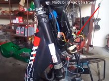 Rửa xe đạp điện xong không đi được