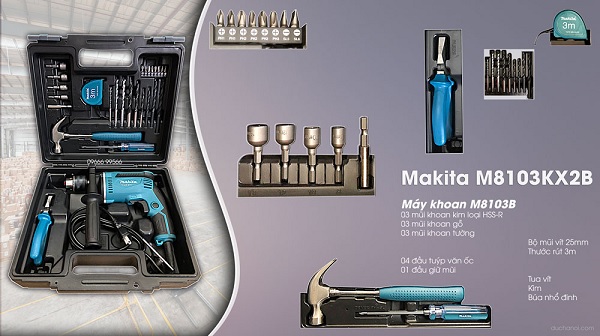 Bộ máy khoan đa năng Makita M8103KX2B
