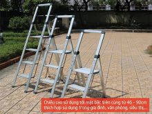 thang nhôm có tay vịn