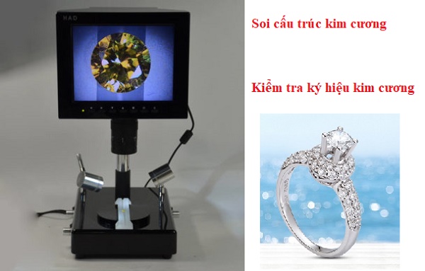 Kính hiển vi được dùng phổ biến trong giám định kim cương