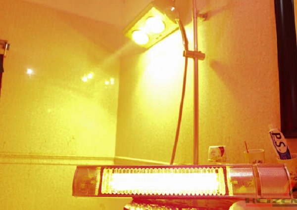 Đèn sưởi nhà tắm hồng ngoại an toàn khi dùng