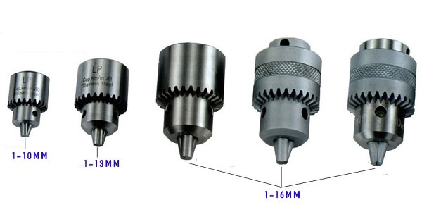 Đầu kẹp mũi khoan có nhiều kích thước và loại khác nhau