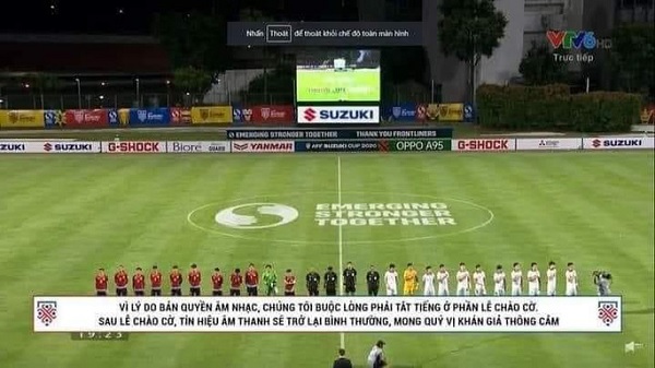 Khán giả không thể nghe phần Quốc ca trong trận đấu giữa Việt Nam và Lào tại khuôn khổ AFF Cup 2020 trên Youtube