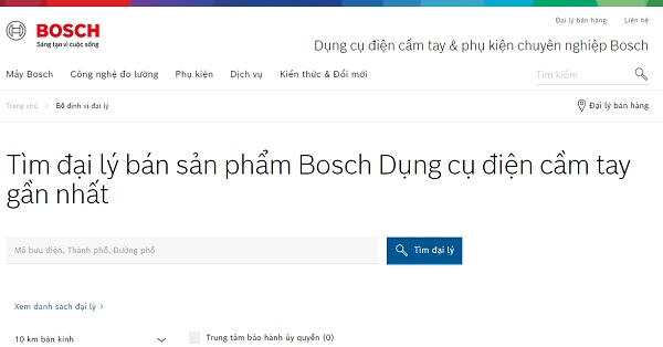 Website chính thức của Bosch tại Việt Nam