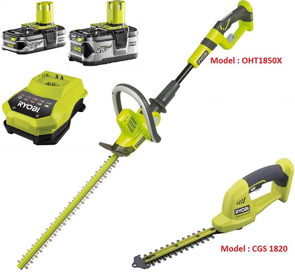 Hình ảnh bộ máy tỉa cành Ryobi dùng pin không dây