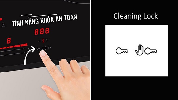 Tính năng khóa an toàn ở bếp từ Bosch