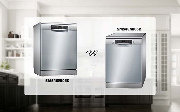 So sánh máy rửa bát bosch SMS46MI05E và SMS46NI05E