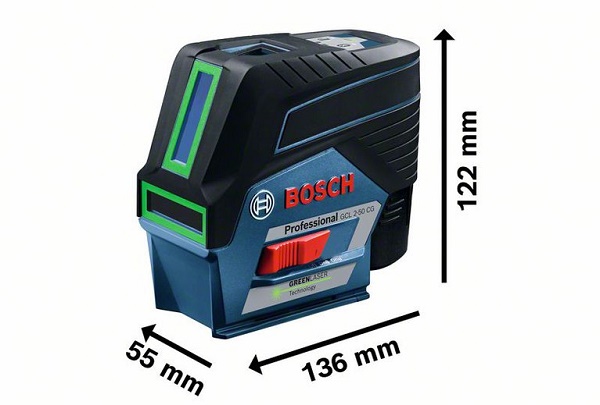 Máy cân bằng lasser 2 tia Bosch GCL 2-50 CG (tia xanh)