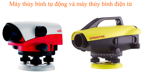 Các loại máy thủy bình theo nguyên lý