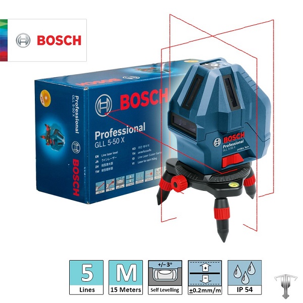 Giá máy cân mực Bosch GLL 5-50 X cạnh tranh