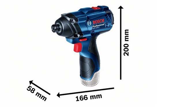 Bosch GDR 120-LI chỉ khoảng 1.1 kg rất nhỏ gọn