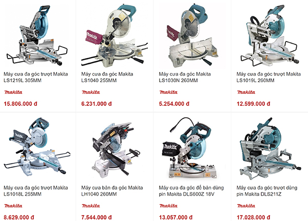 Máy cắt nhôm Makita đa dạng mẫu mã cho quý khách lựa chọn