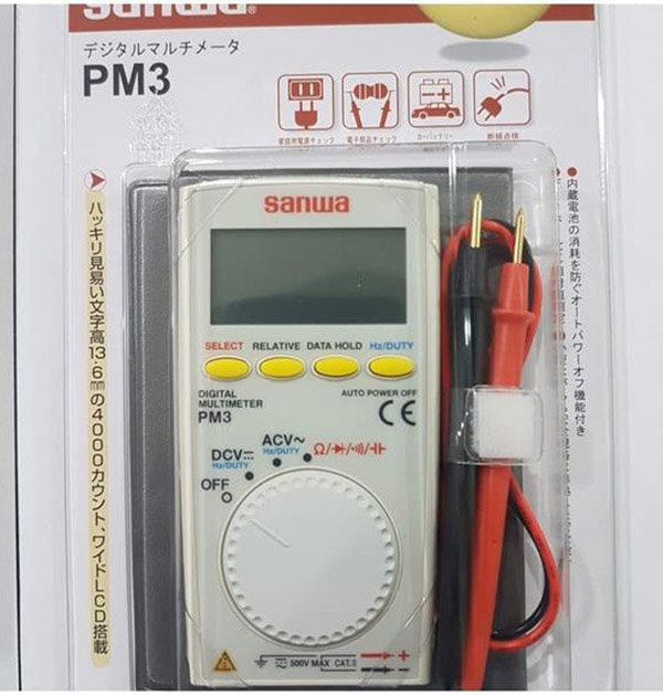 Sanwa PM3 Cung cấp đa dạng phép đo, độ chính xác cao.