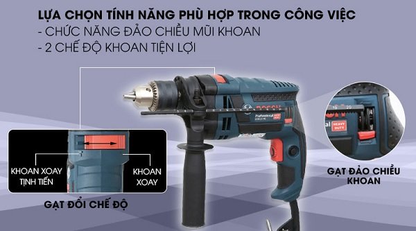 Thiết kế của Bosch GSB 16 RE vs GSB 13 RE giống nhau 