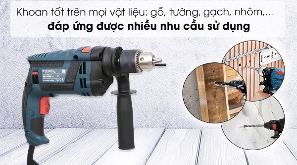 Bosch GSB 16 RE vs GSB 13 RE khoan tốt trên nhiều vật liệu khác nhau