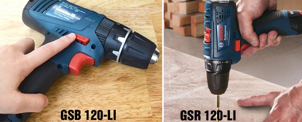 Máy khoan Bosch GSB và GSR khác nhau về chế độ khoan