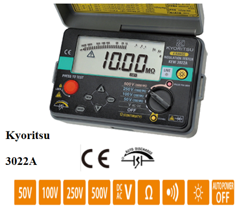 Đánh giá đồng hồ đo điện trở đất Kyoritsu 3022A cao cấp giá tốt