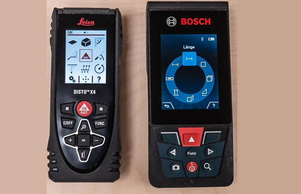 Hình ảnh máy đo khoảng cách Bosch vs Leica