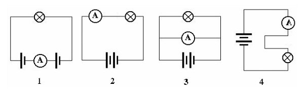 Sơ đồ mạch điện có dòng điện ký hiệu là A