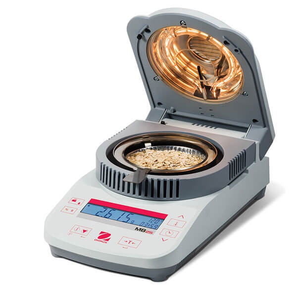 Cân sấy ẩm Ohaus MB25 cân nhanh và phân tích độ ẩm chính xác