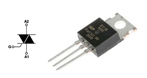 Triac là linh kiện bán dẫn có 3 cực