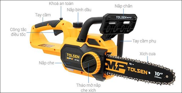 Cấu tạo máy cưa xích