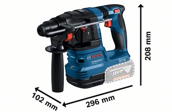 Thiết kế của máy khoan bê tông dùng pin Bosch GBH 185-LI