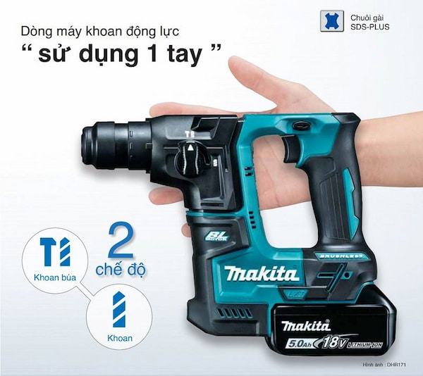 Máy khoan động lực dùng pin Makita DHR171RFJ