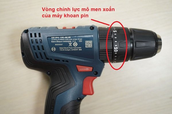 Chọn chọn lực siết trên khoan pin