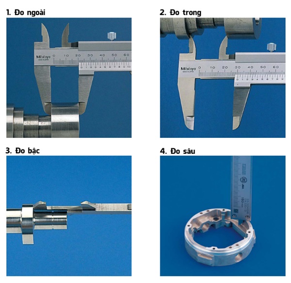Thước kẹp có nhiều chức năng đo khác nhau