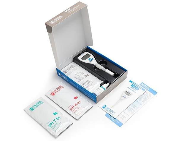 Bộ sản phẩm bút đo pH/Nhiệt Độ Hanna HI98107