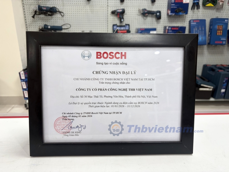 THB Việt Nam là đại lý cấp 1 Dụng cụ điện Bosch uy tín