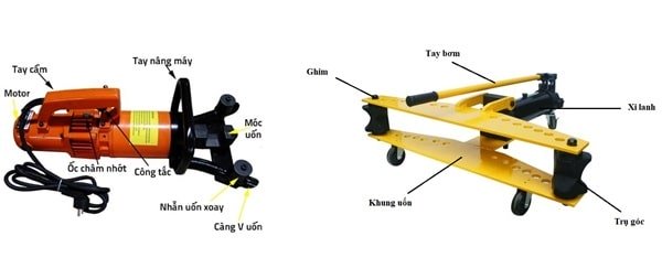 Cấu tạo chung của máy uốn thủy lực
