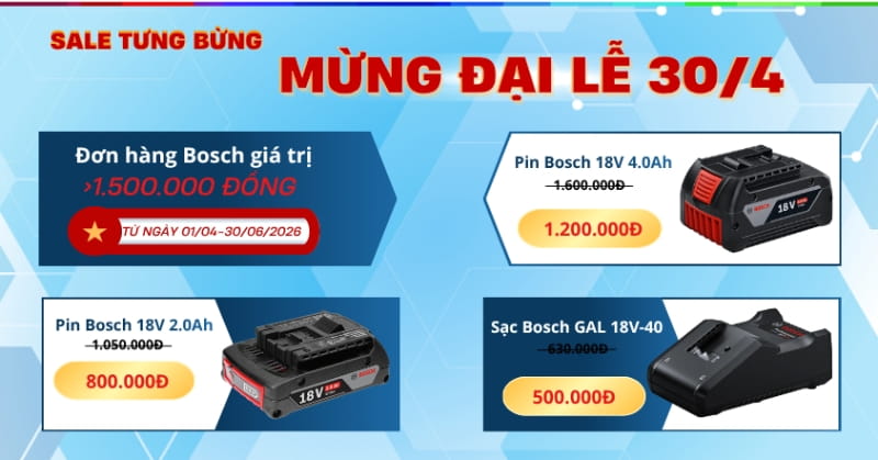 Chương trình khuyến mãi của Bosch 30/4